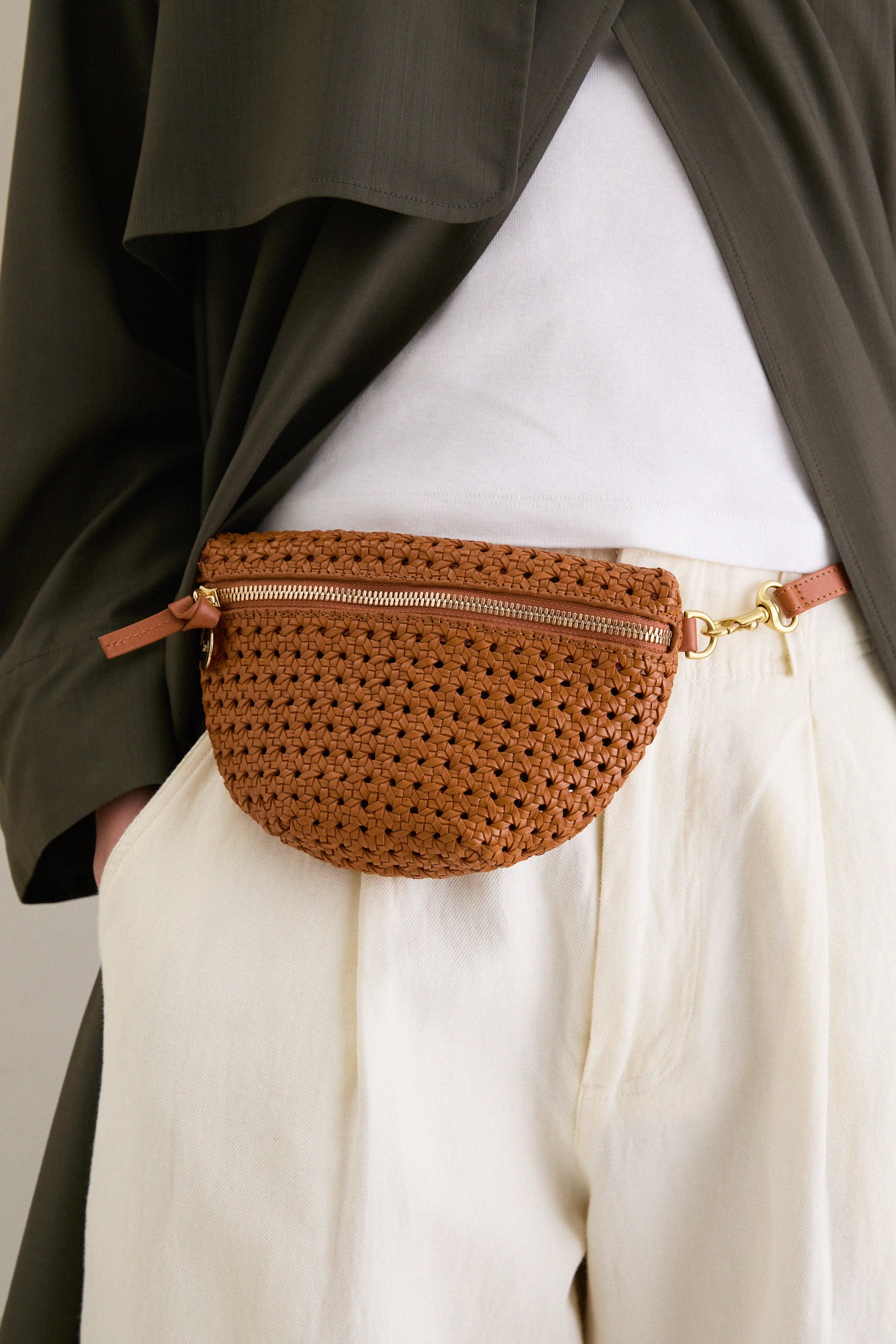 Tan Petite Fanny Bag