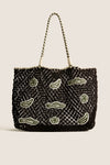 Chocolate with Multi Applique L'Ete Tote