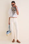 Crystal and Calcite Glass Swan Square Scarf