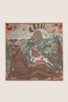 Morello and Mint Medici Cheetah Square Scarf