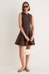 Crema and Ebony Gaia Shoulder Bag