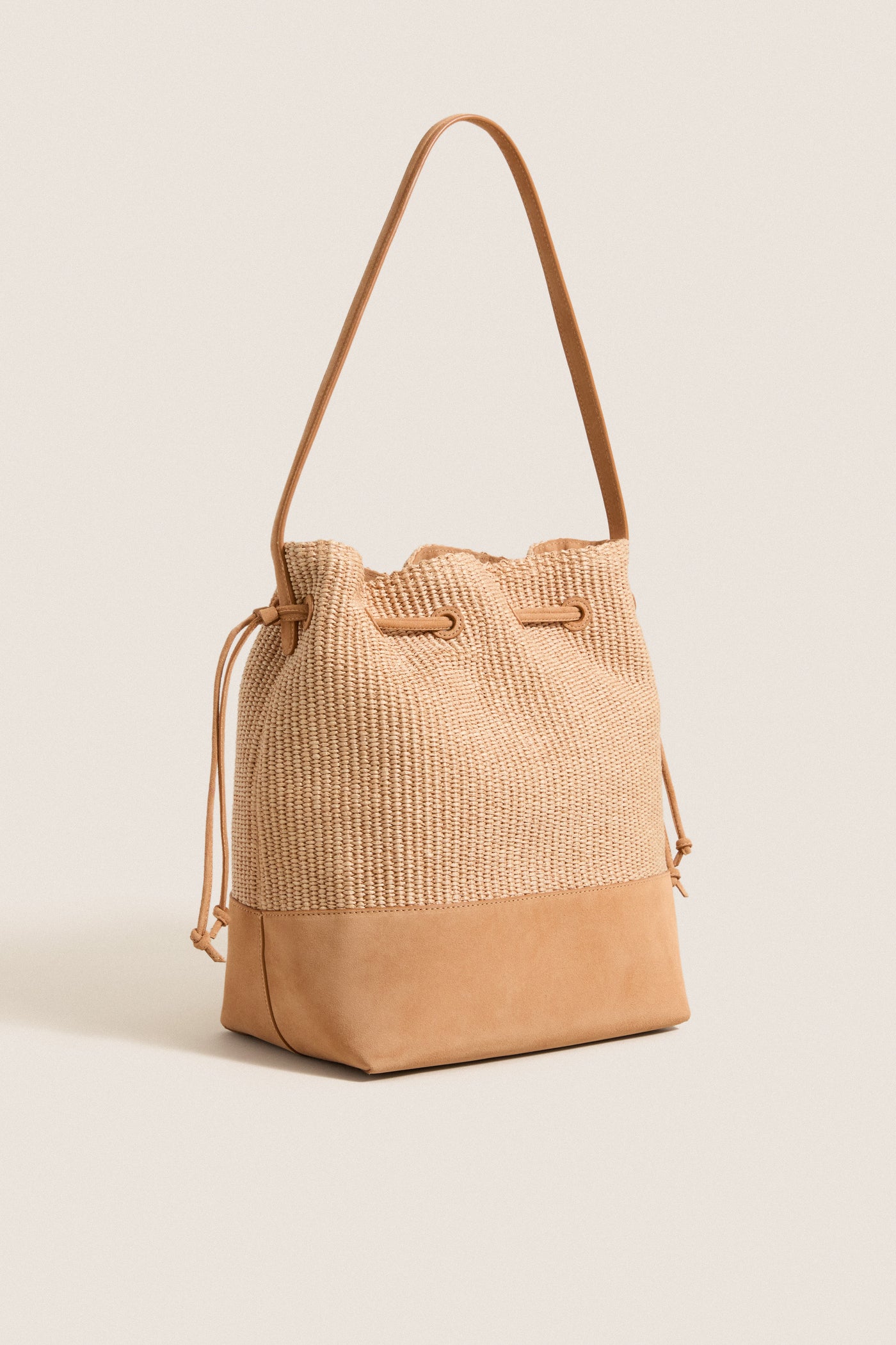 Natural Drawstring Cabas