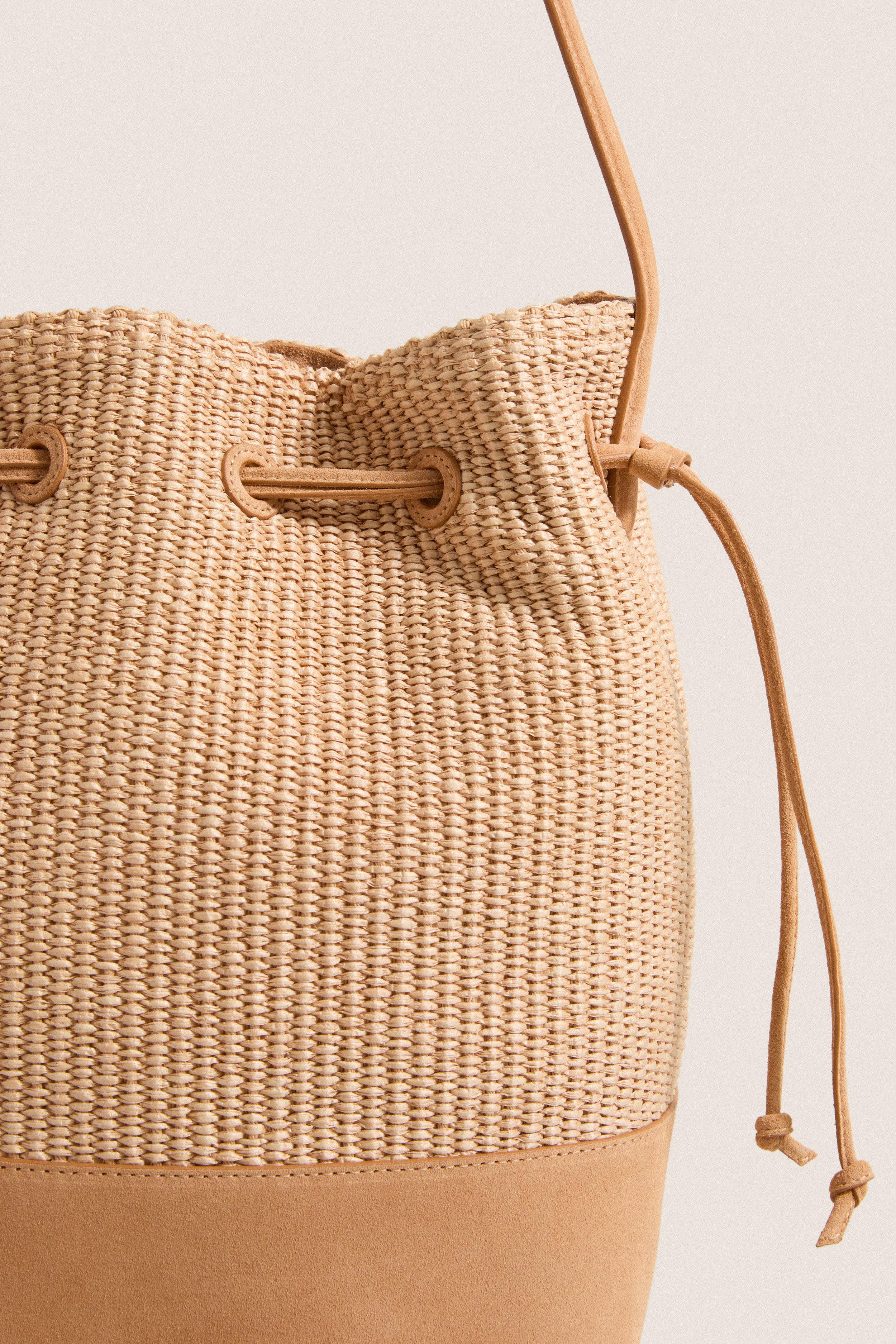 Natural Drawstring Cabas