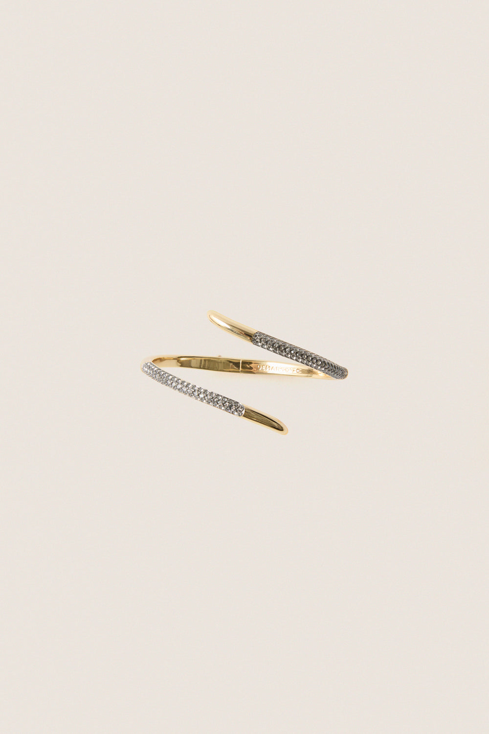 Gold, Gunmetal and Crystal Vesey Cuff