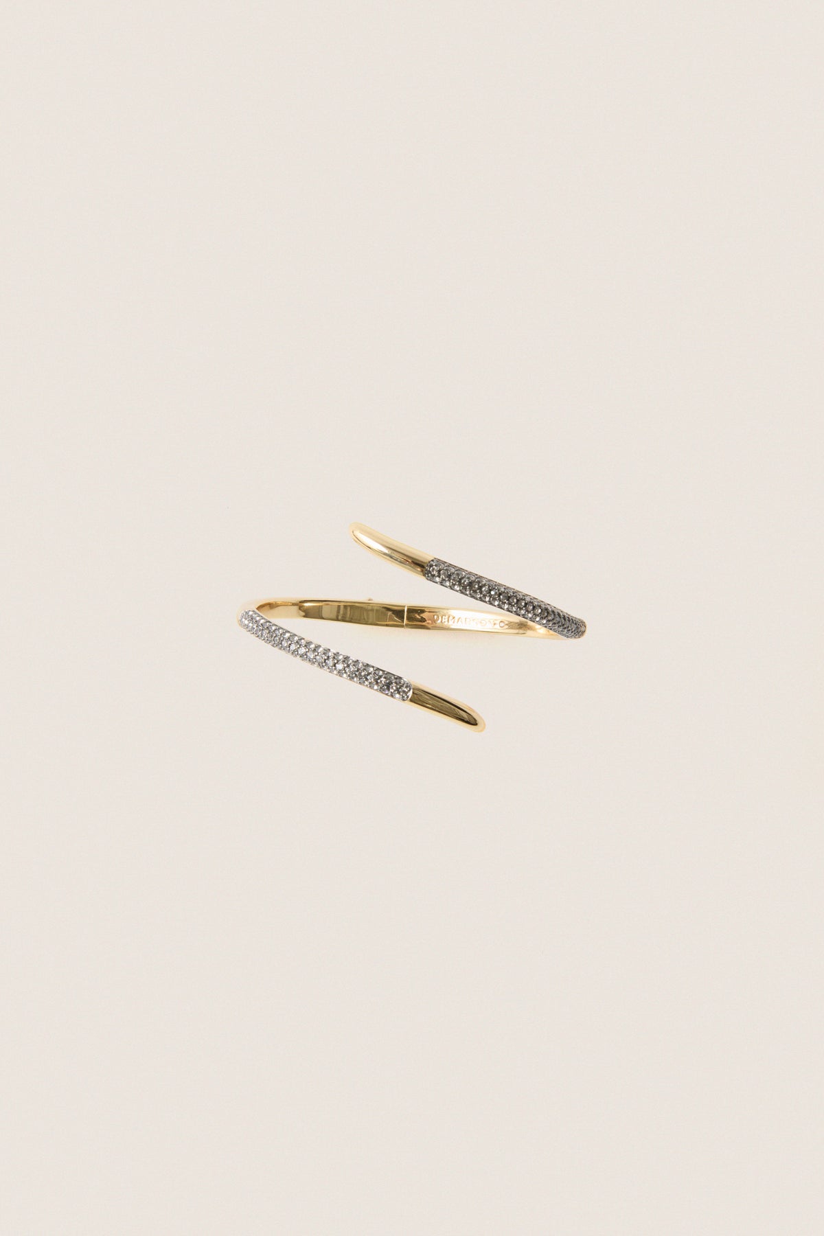 Gold, Gunmetal and Crystal Vesey Cuff
