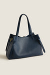 Midnight Pebble Grain Leather Gyoza Tote