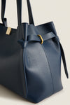Midnight Pebble Grain Leather Gyoza Tote