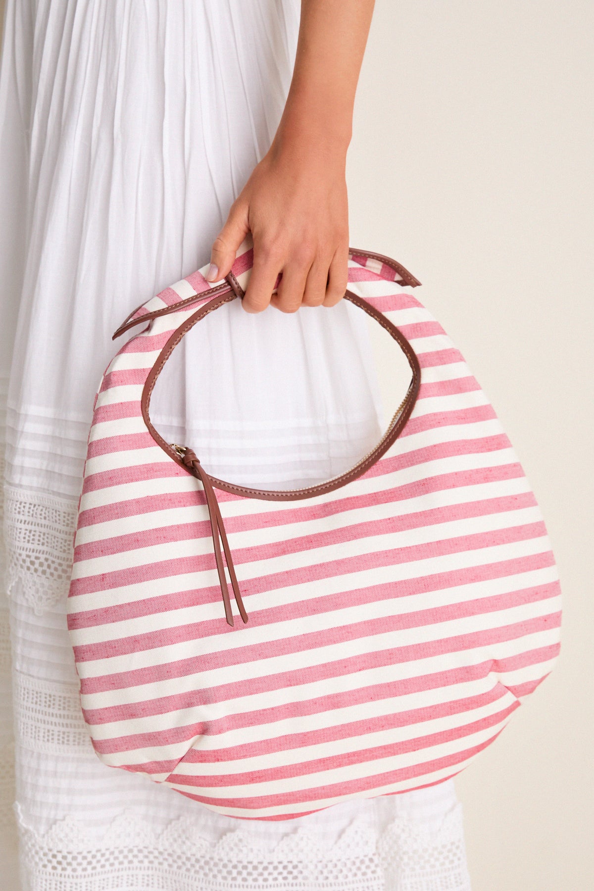 Tomato Stripe Josie Knot Bag