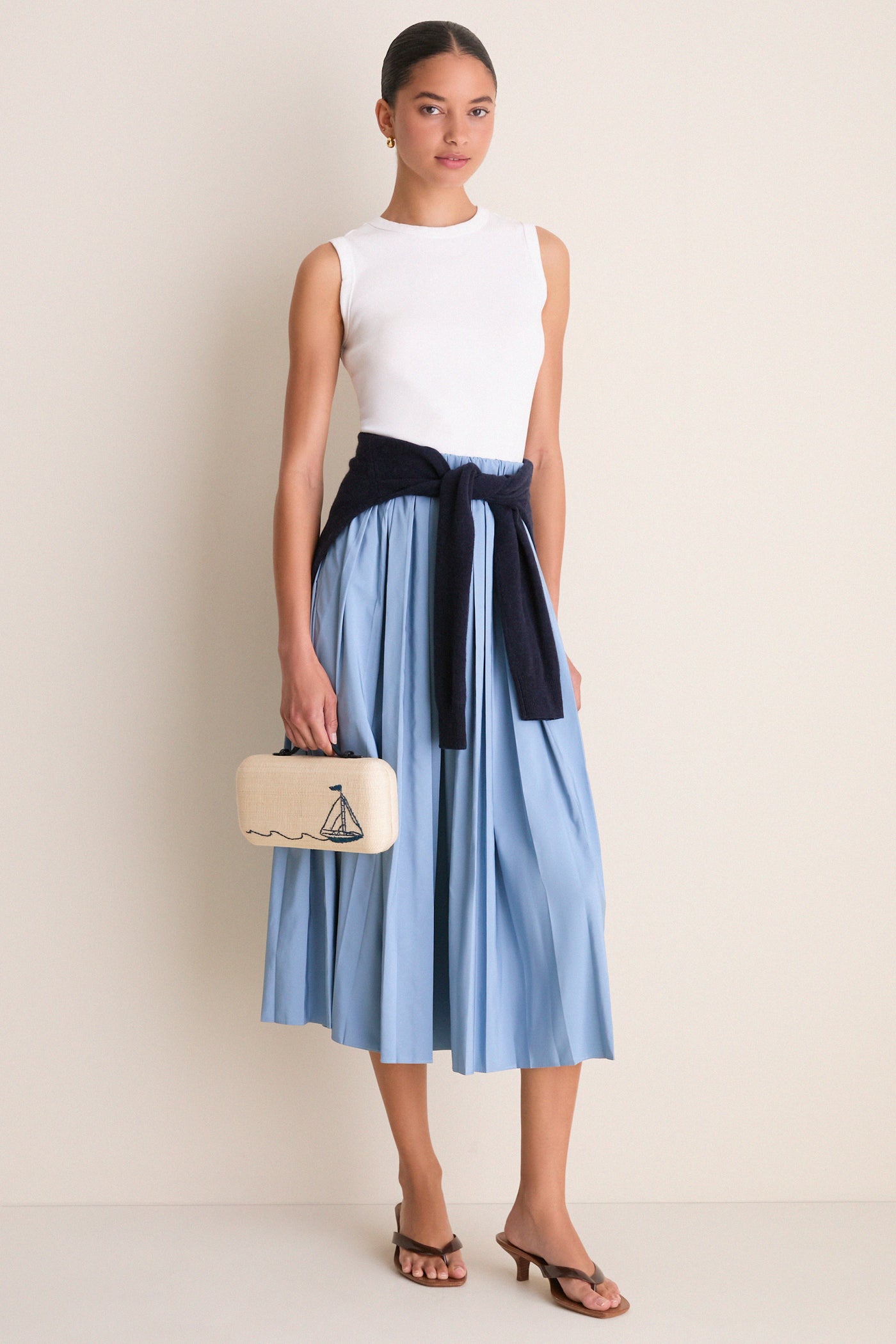 Navy Sail Clutch