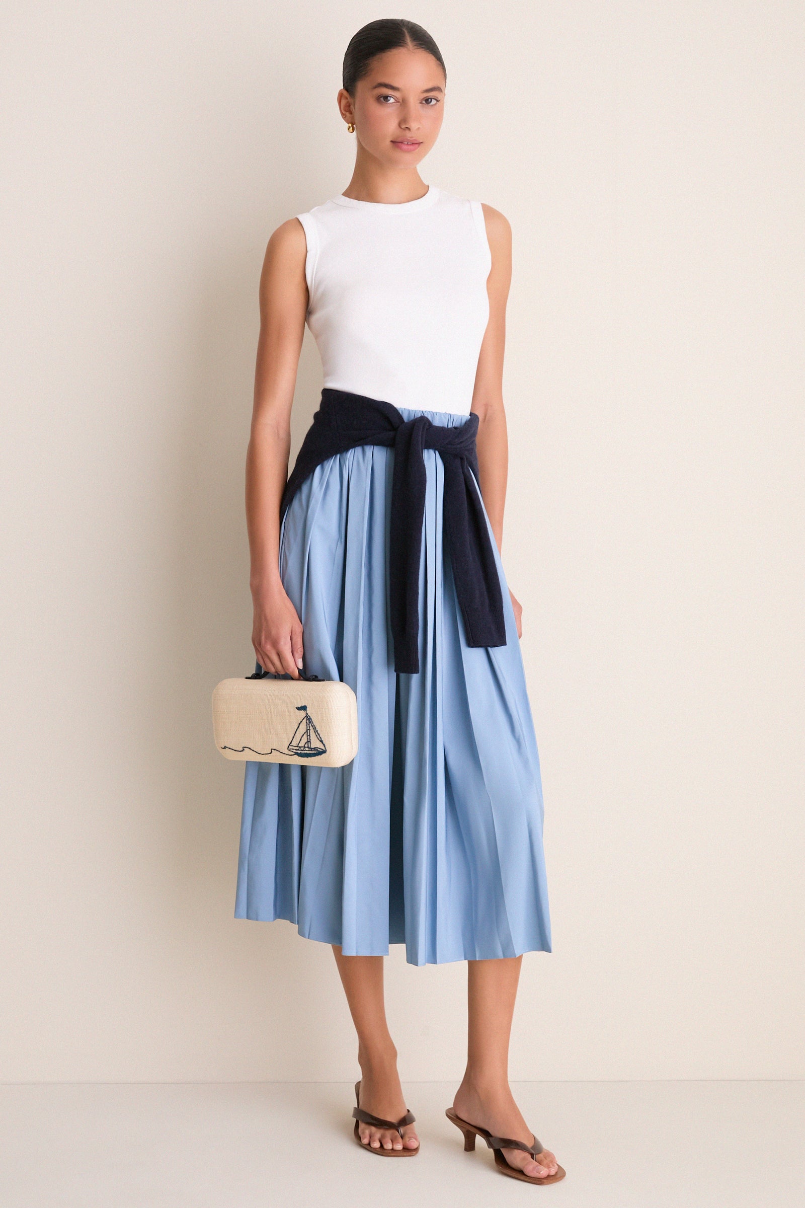 Navy Sail Clutch