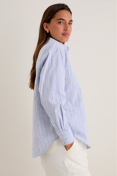 French Blue Stripe Nadine Button Down