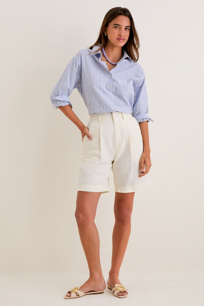 French Blue Stripe Nadine Button Down