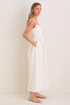 Ivory Jacquard Jour Maxi Dress