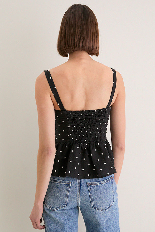 Small Dots Tuxedo + Ivory Jour Peplum Top 2 | Emerson Fry