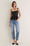 Small Dots Tuxedo + Ivory Jour Peplum Top 2