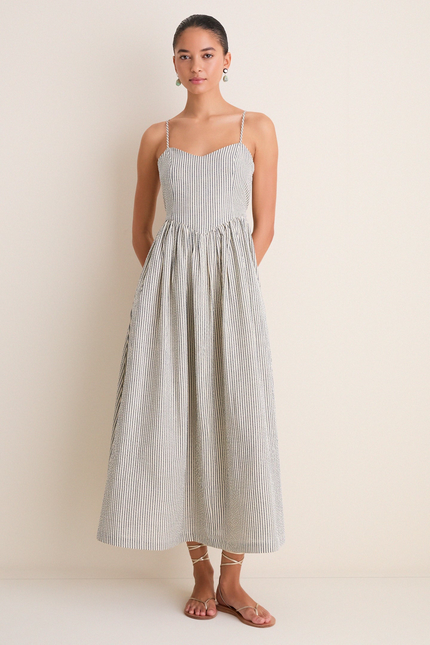 Newburyport Stripe Cotton Day Dress