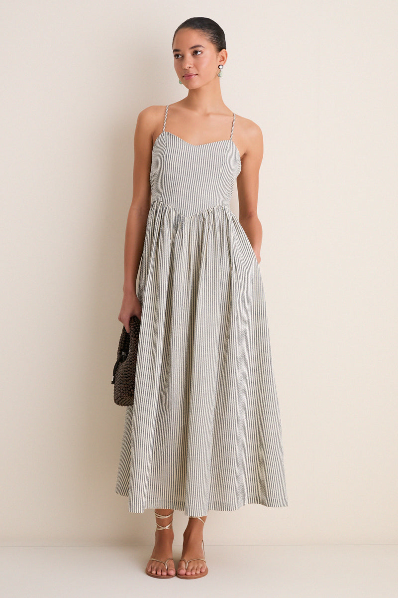 Newburyport Stripe Cotton Day Dress