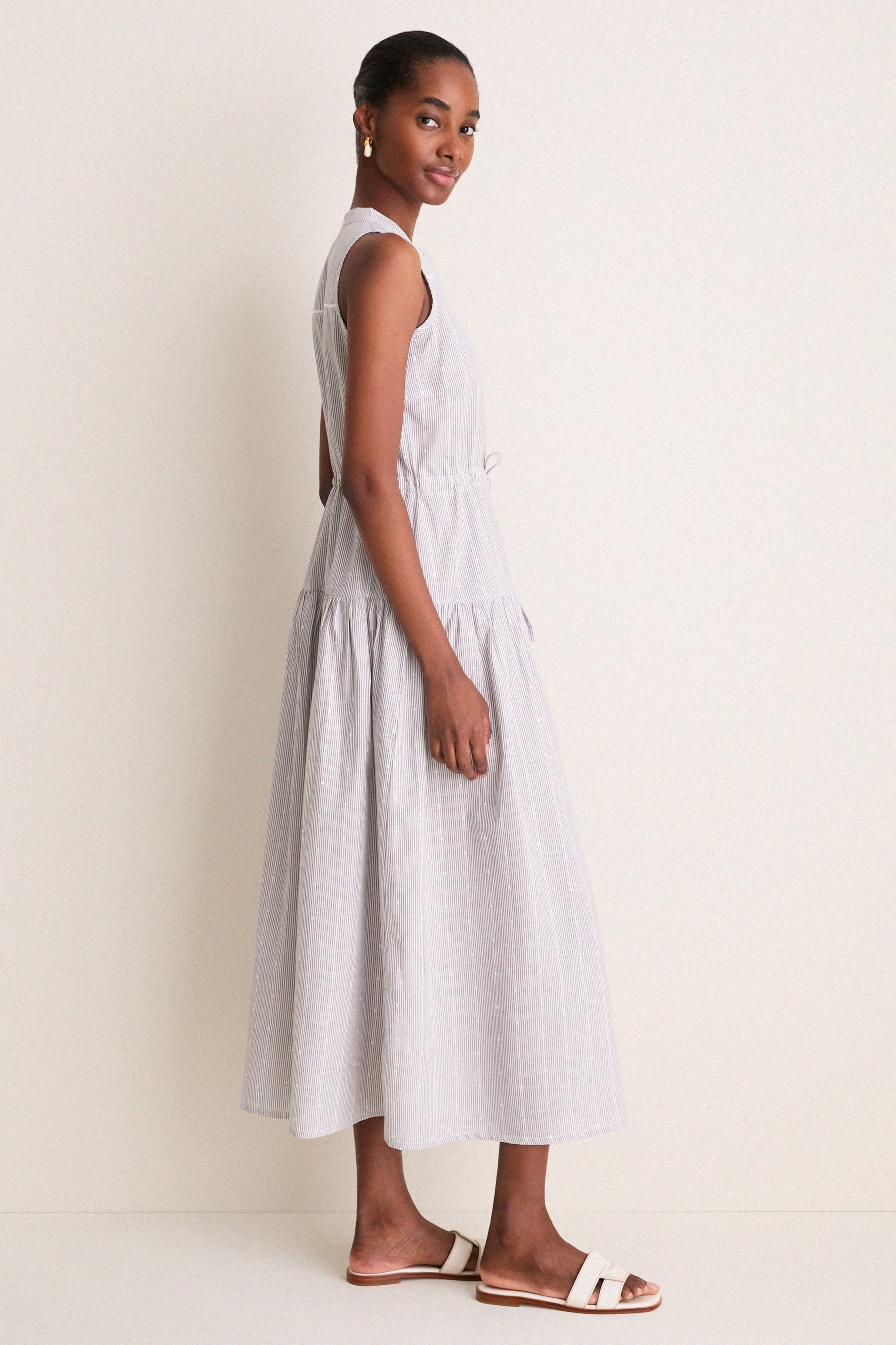 James Stripe Lucy 4 Basque Sleeveless Dress