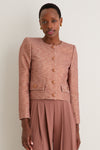 Light Auburn Zell Collarless Jacket