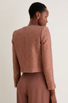 Light Auburn Zell Collarless Jacket