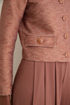 Light Auburn Zell Collarless Jacket