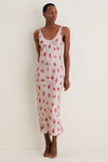 Taupe and Dark Red Kiss Akiya Tank Dress
