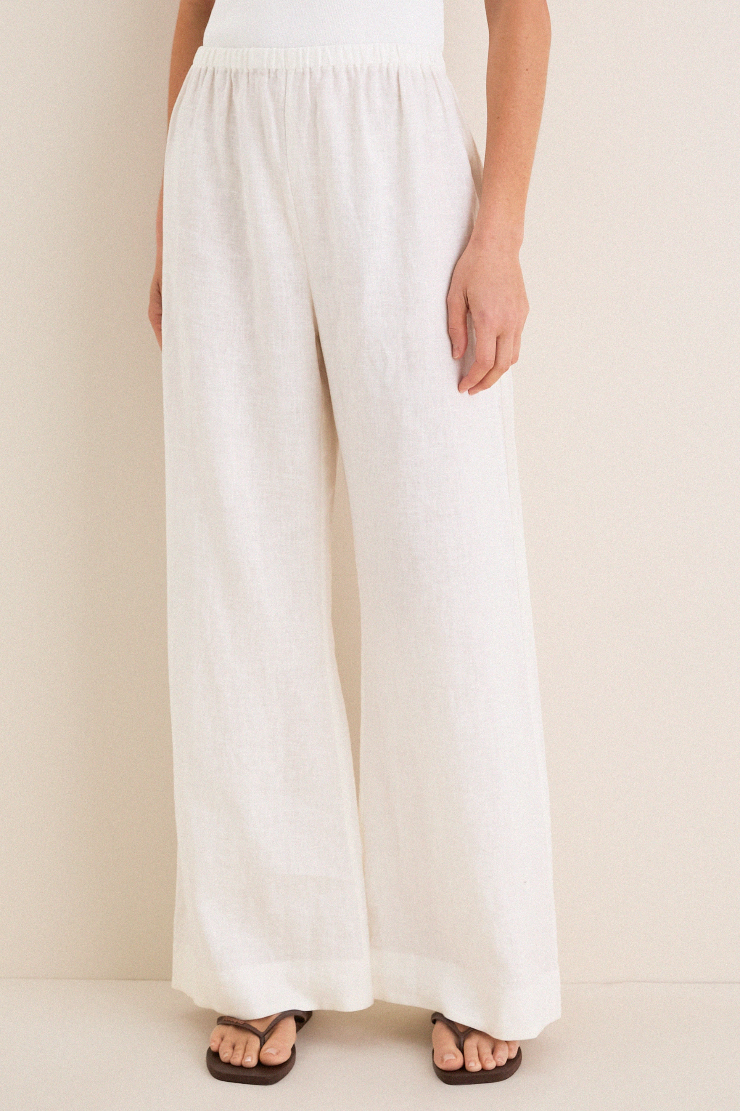 Porcelain Linen Anya Pants