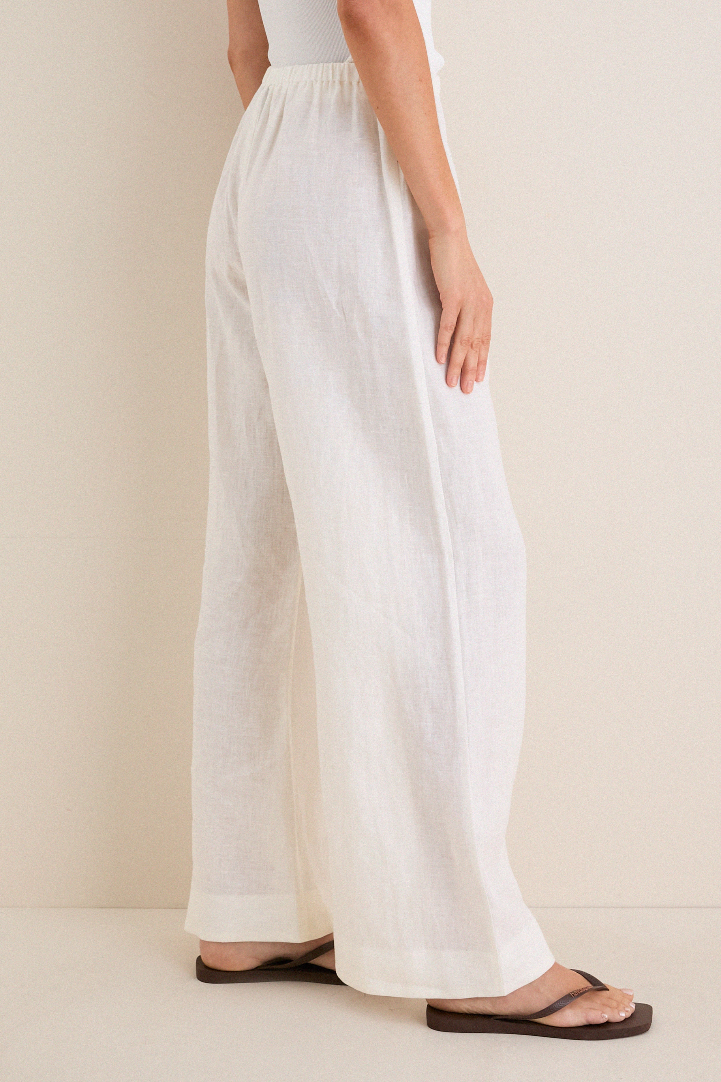 Porcelain Linen Anya Pants | Tuckernuck