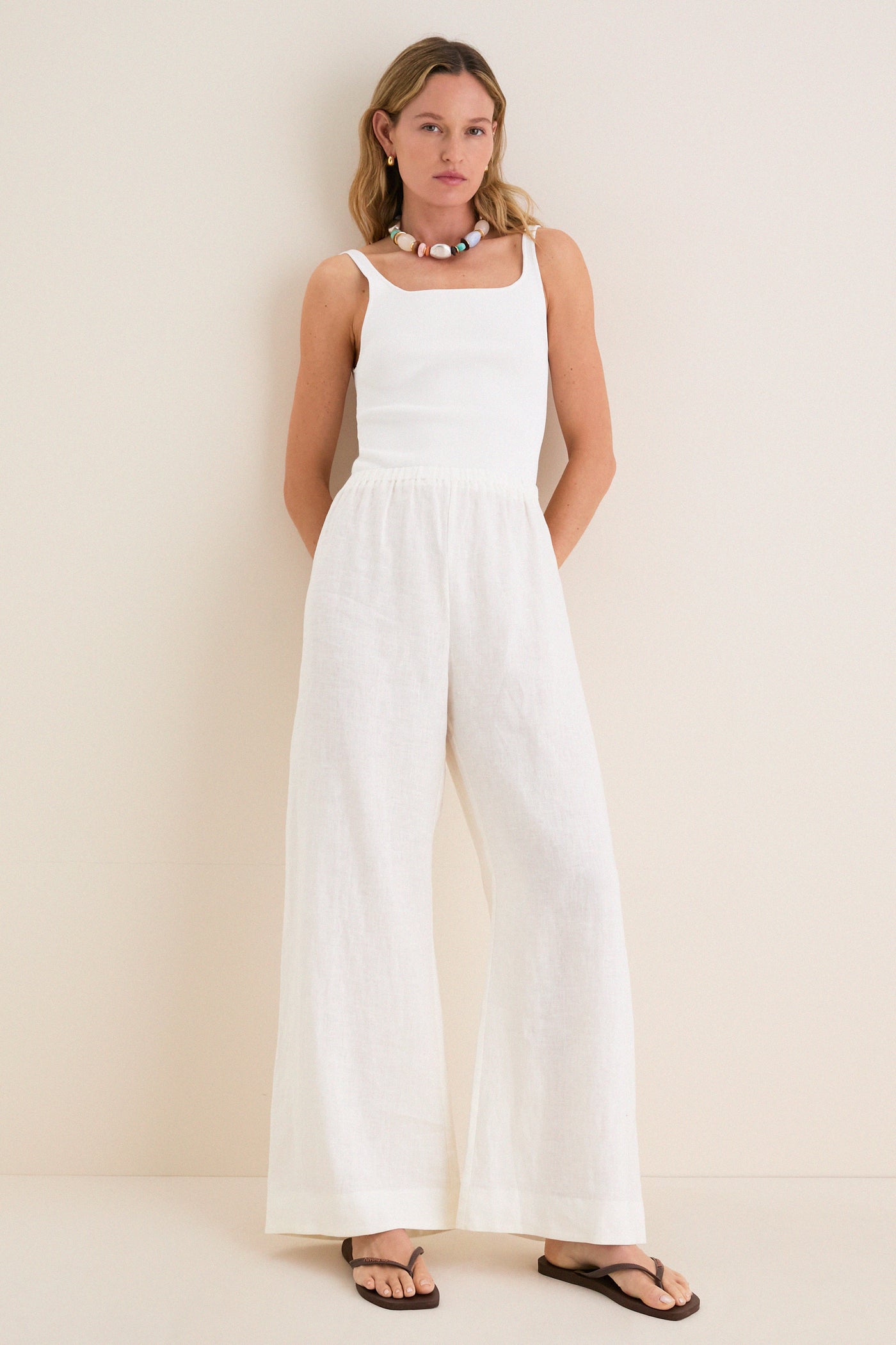 Porcelain Linen Anya Pants