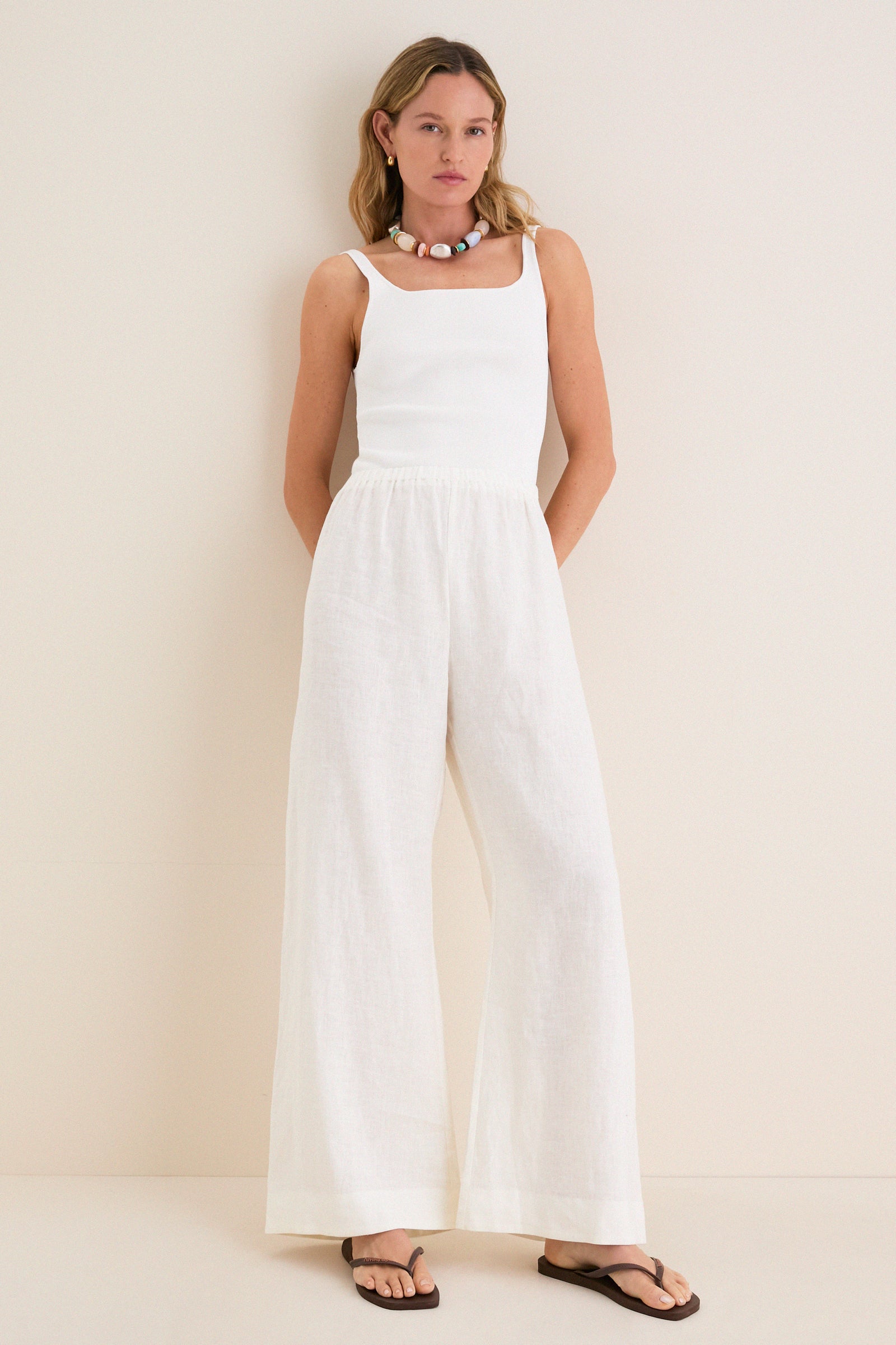 Porcelain Linen Anya Pants