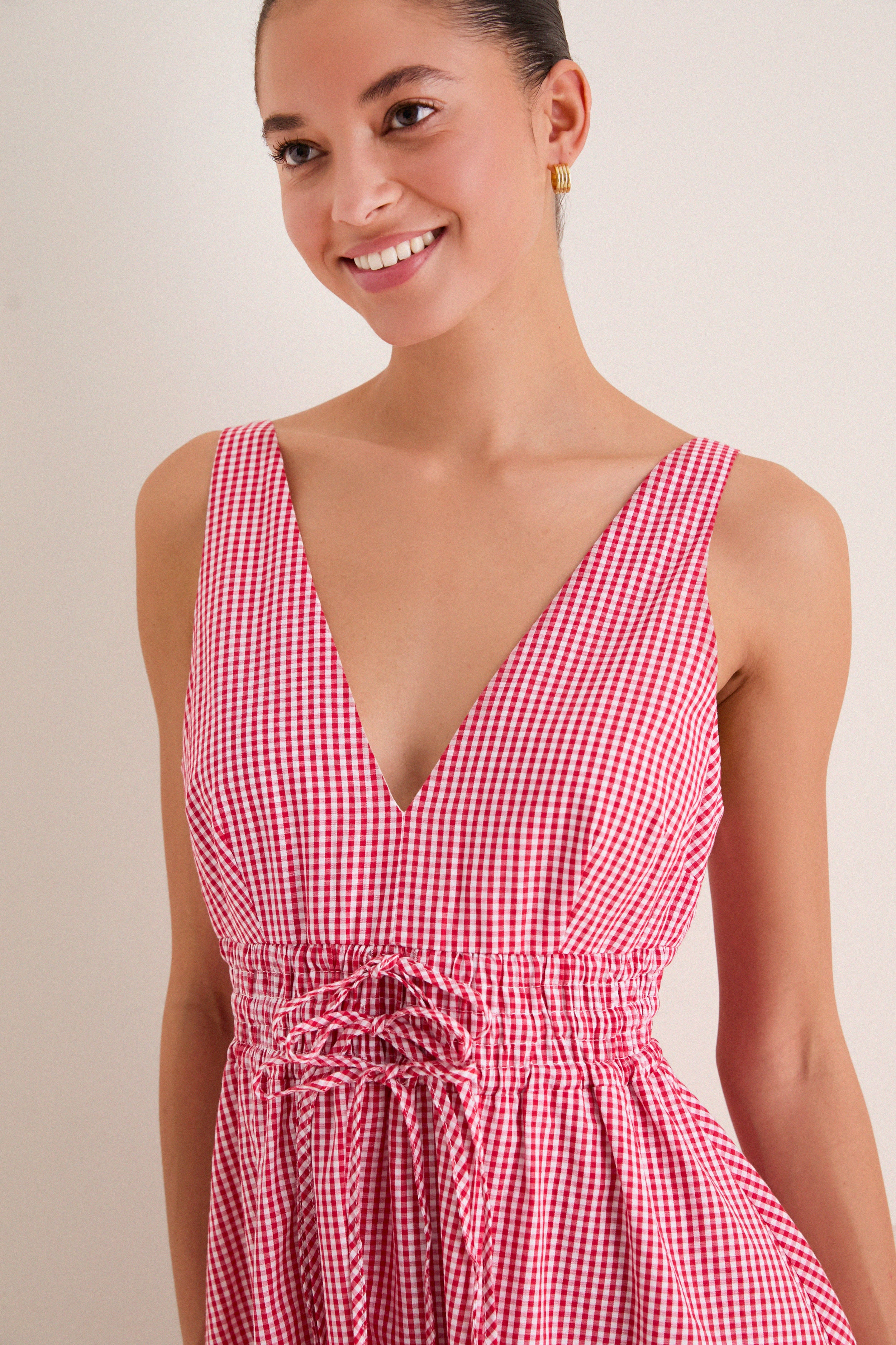Red Gingham Tessa Mini Dress