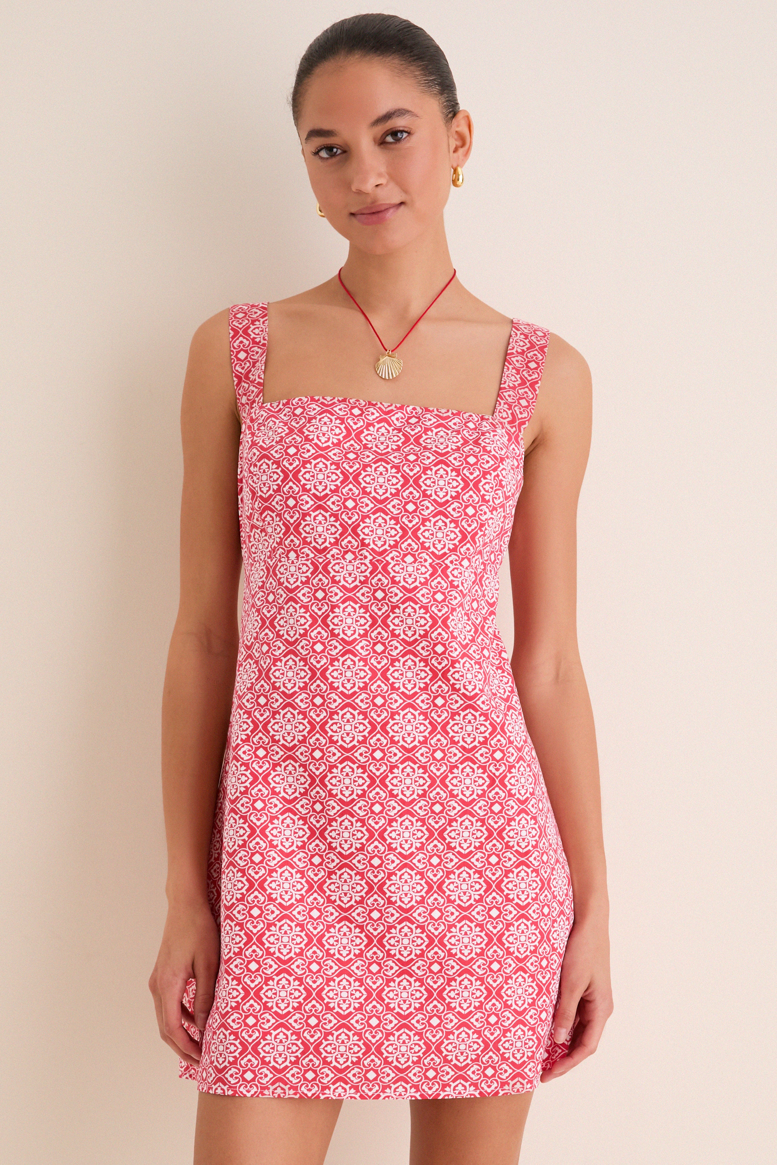 Red Geo Floral Volos Mini Dress | Hyacinth House | Tuckernuck