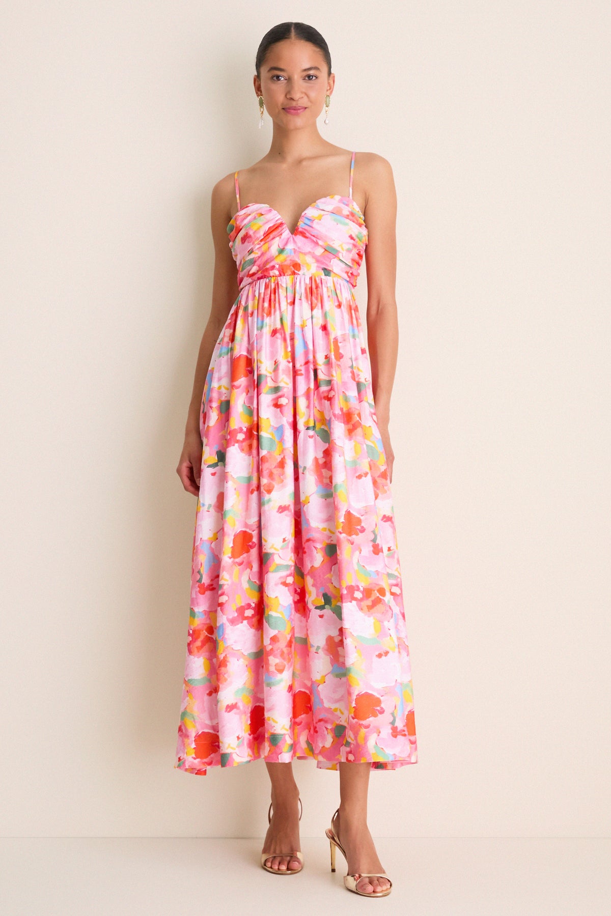 Pink Multi Watercolor Harper Maxi Dress