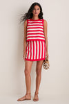 Red & Tan Cabana Stripe Rosemary Tank