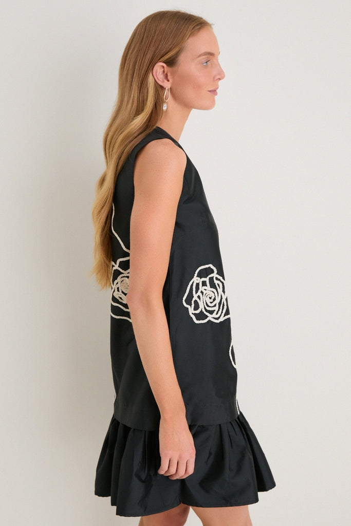 Onyx and Ivory Florentina Petal Mini Dress