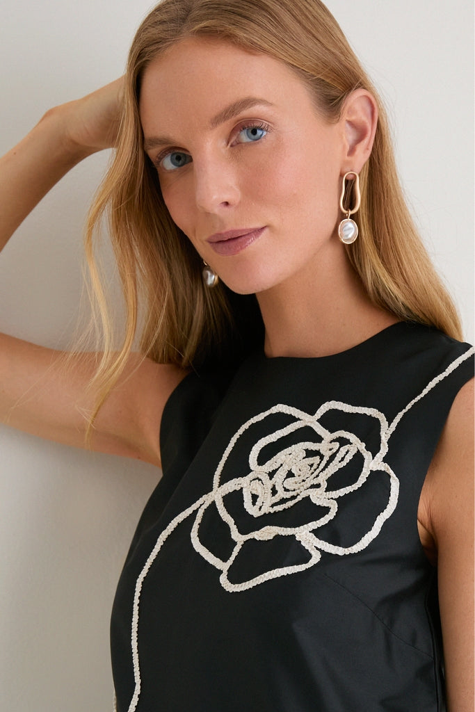 Onyx and Ivory Florentina Petal Mini Dress