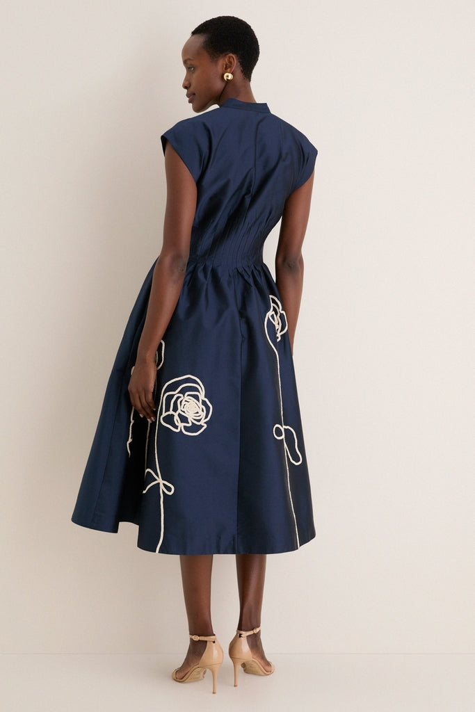 selene midi dress Navy Selene Midi Dress