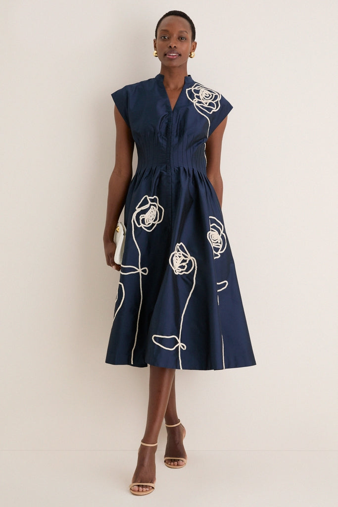 Navy Selene Midi Dress | Lovebirds
