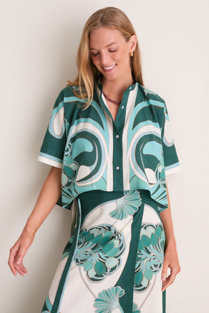 Blooming Tulip Placee Mini Foulard Shirt