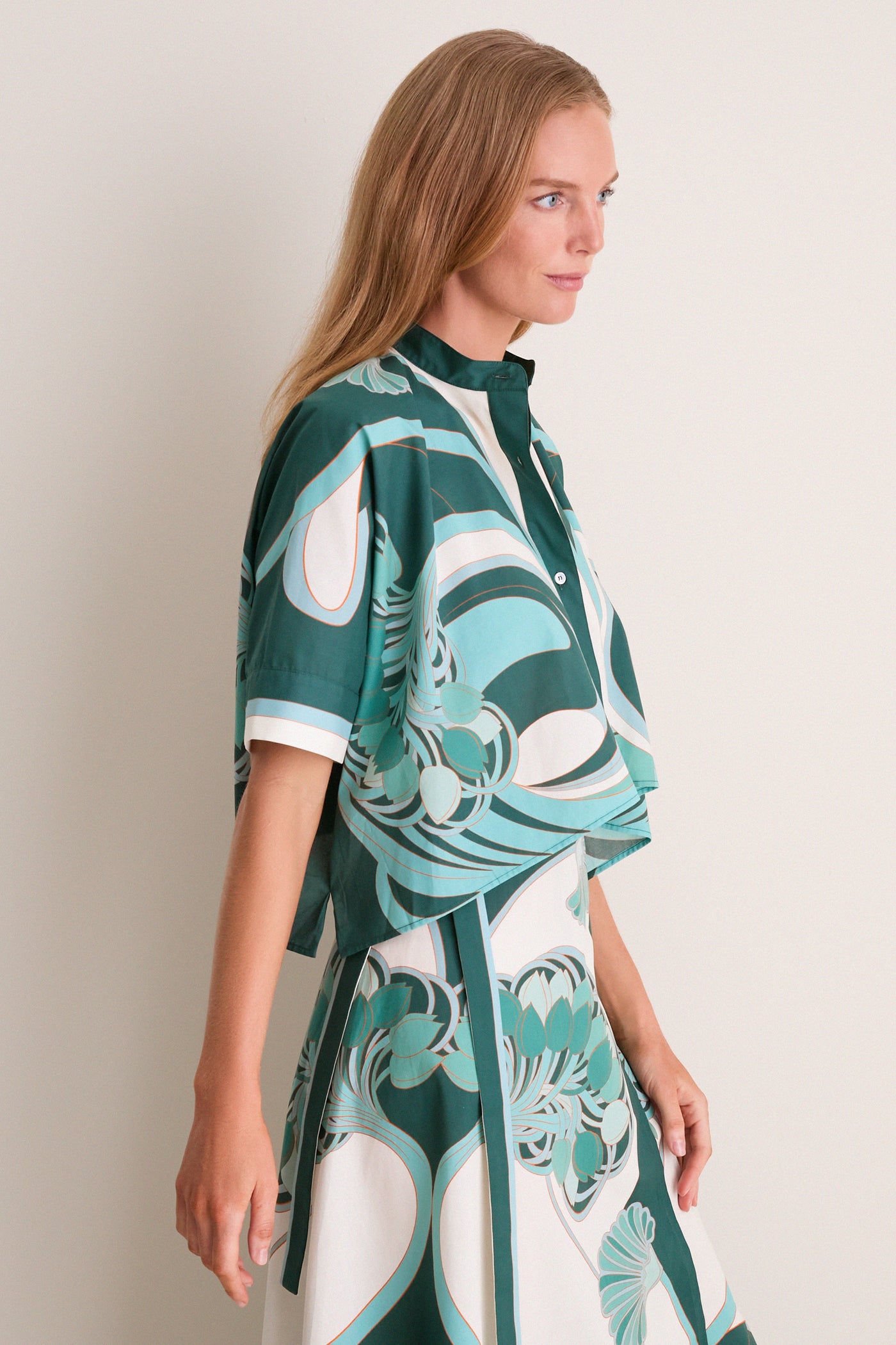 Blooming Tulip Placee Mini Foulard Shirt