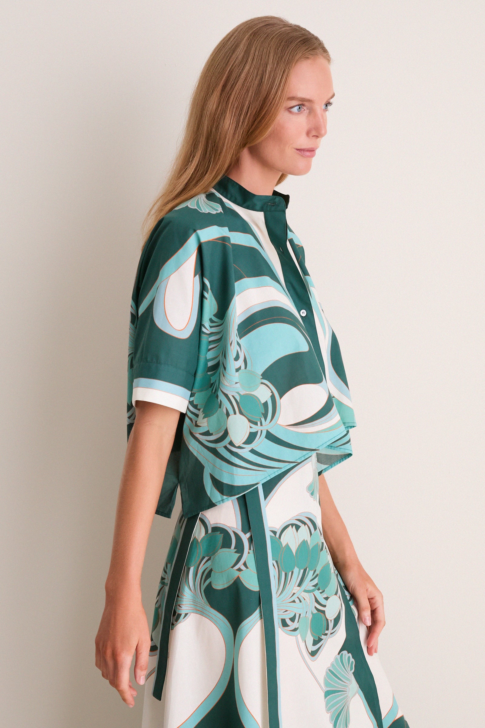 Blooming Tulip Placee Mini Foulard Shirt