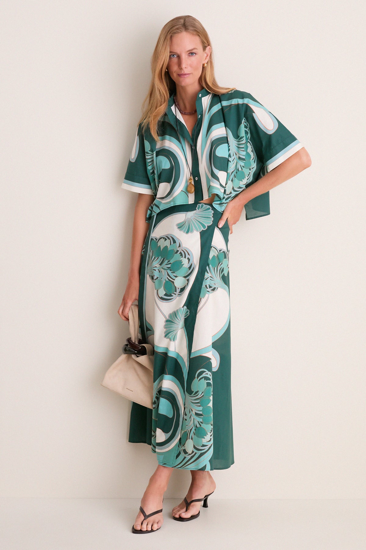 Blooming Tulip Placee Mini Foulard Shirt