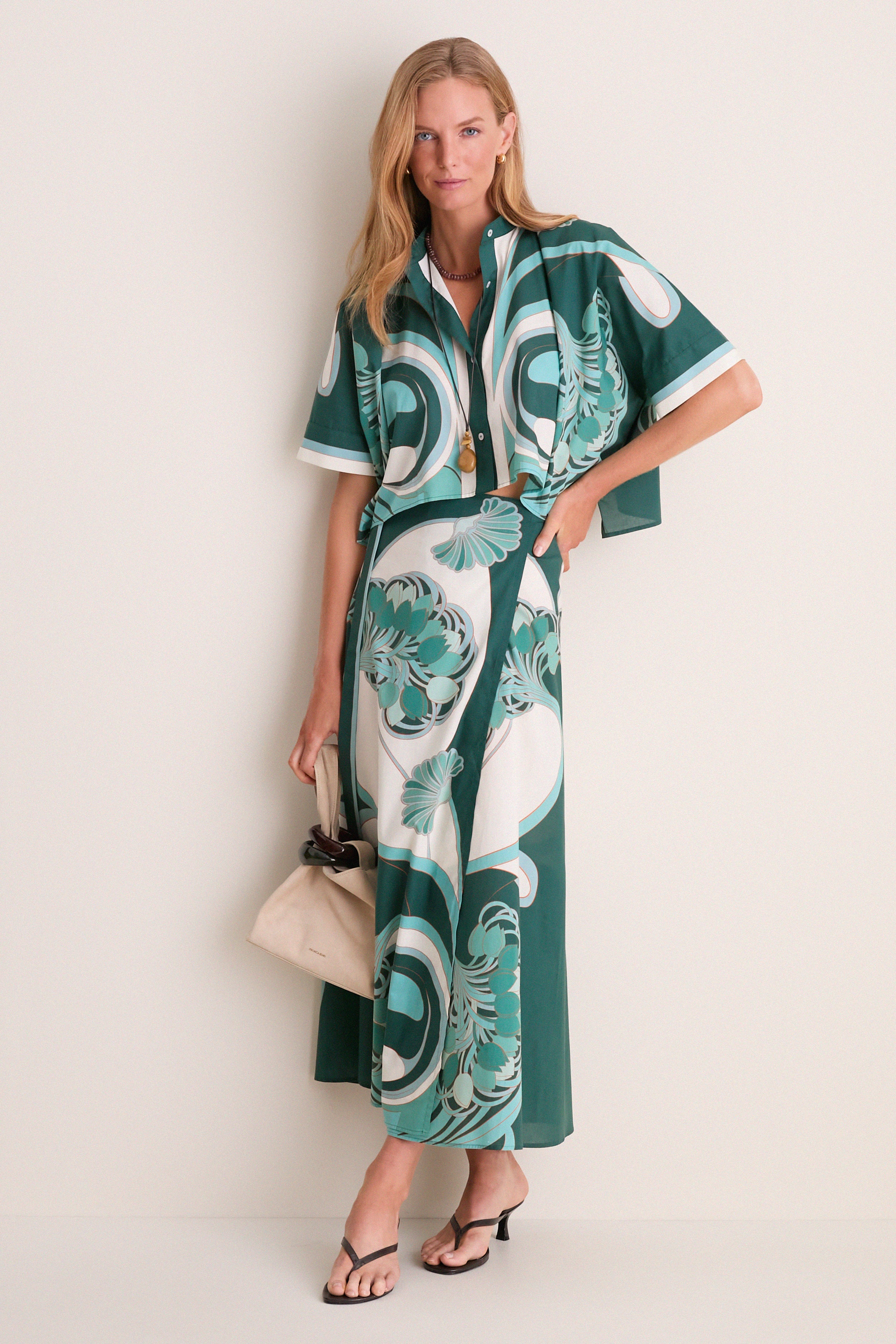 Blooming Tulip Placee Mini Foulard Shirt