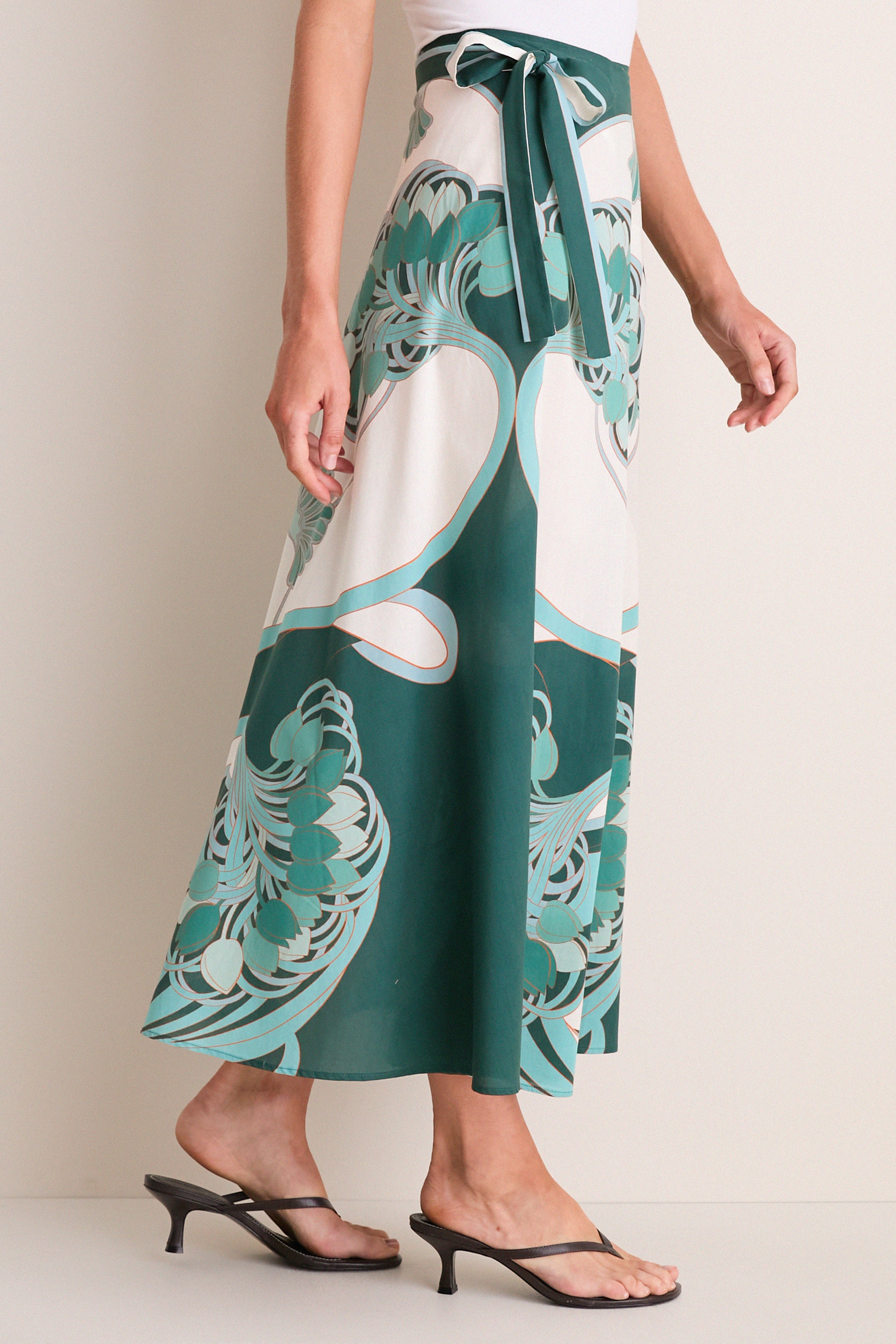 Blooming Tulip Placee Sarong Skirt