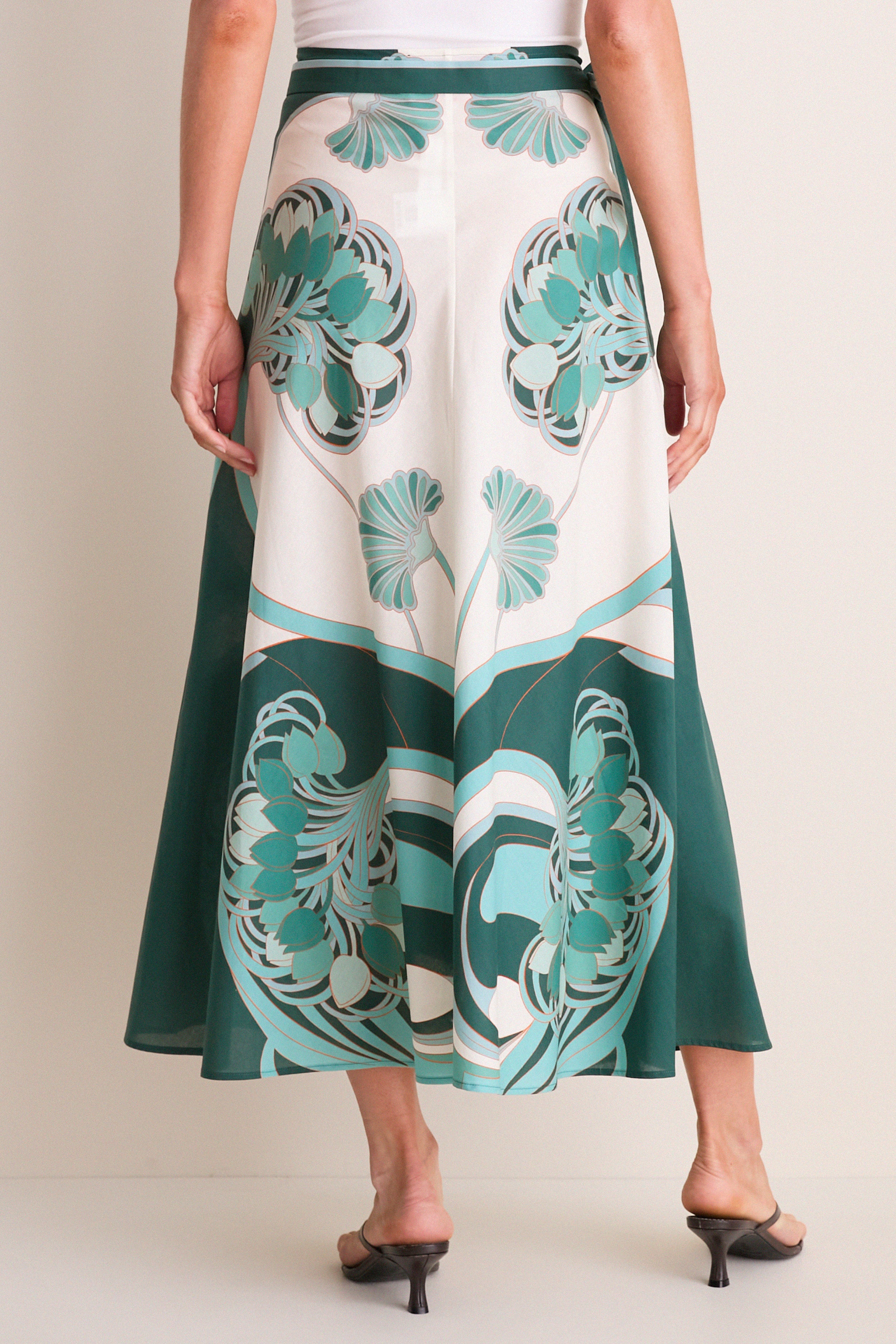 Blooming Tulip Placee Sarong Skirt