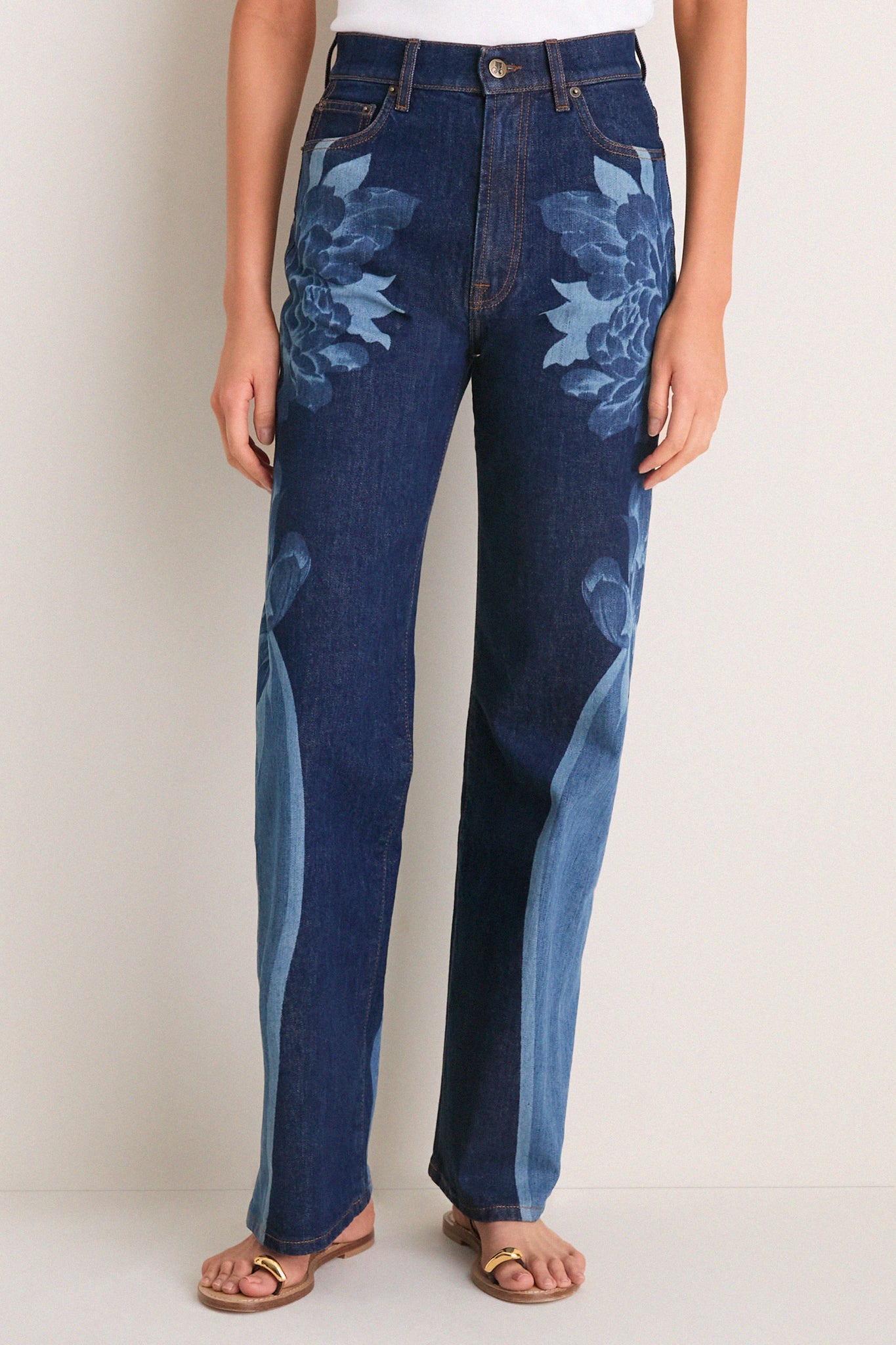 Queen Peony Placee Straight Leg Jean | La DoubleJ