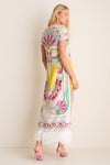 Tulip Placee Swing Dress with Feathers