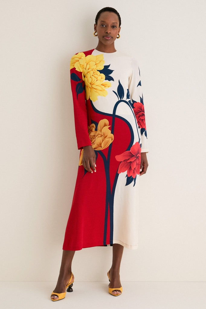 red swing dress long sleeve La DoubleJ Dresses Women