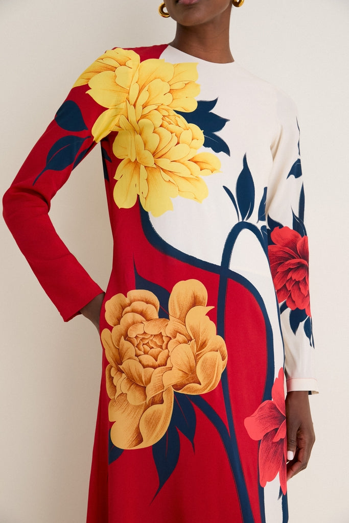 red long sleeve swing dress La DoubleJ Dresses Women
