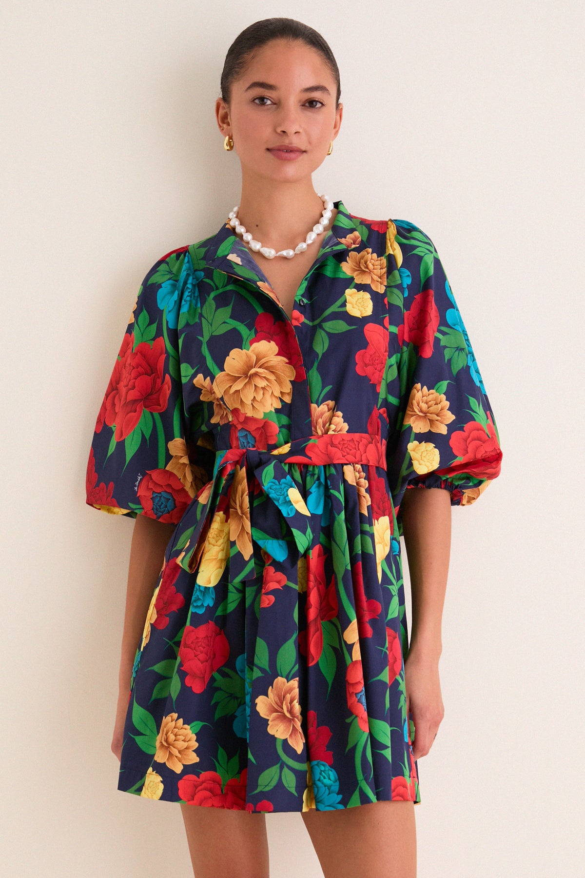 peony mini dress La DoubleJ Queen Peony Mini Portofino Dress Queen Peony / L